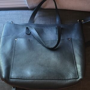 Portland Leather Black Tote Bag